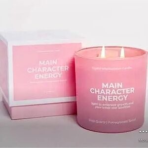 MAIN CHARACTER ENERGY Large Manifesting Candle Genuine Crystal Aromatherapy NIB🩷
